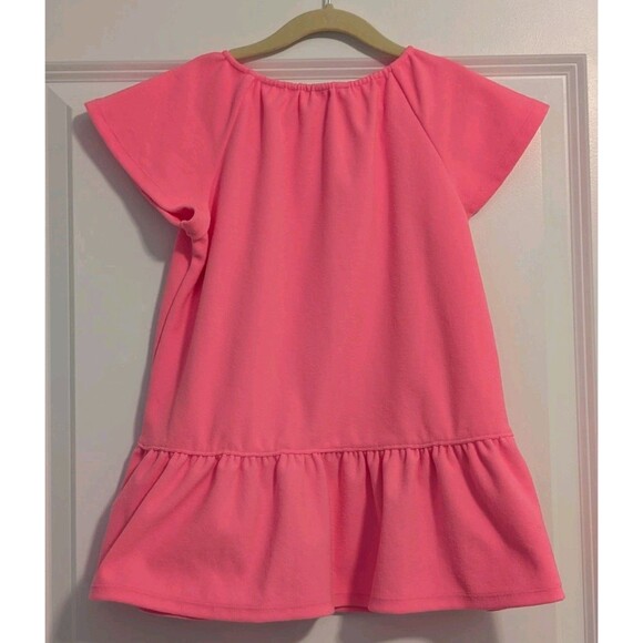Lilly Pulitzer Girl's Illiana Swim Cover Up Size S (4-5) Flutter Sleeve Hot Pink - Picture 5 of 8